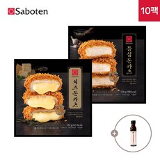 [사보텐] 오리지널 돈까스 2종 혼합 10팩(등심 5팩+치즈 5팩) + 돈까스소스, 220g, 1세트
