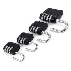 번호 자물쇠 여행가방자물쇠, 3단-소