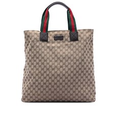구찌 중고 2000-2015 GG 캔버스 웹 토트 백