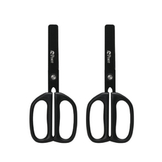 평화 키즈 티타늄 사각 안전가위 어린이가위랙 사각 안전가위 어린이가위 더블세트, 2개, 블랙