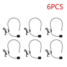 플러그 가이드 강의 연설 헤드셋 마이크 음성 휴대용 유선 마이크 교육 회의용 경량 오버 3 5mm, 1)6 PCS, CHINA