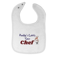 Toddler Baby Bibs Burp Cloths Dad Daddy's Little Sous Chef Cooking Dad Father's Day Cotton Baby It