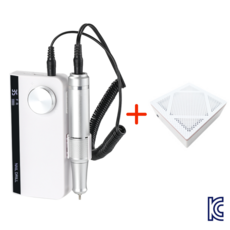 1+1 악성 발톱 손톱 젤 네일 드릴/흡진기 무좀 스케일링 페디 레진 목공 공예 수리, 1세트, 드릴(흰색)+싸이클론 흡진기