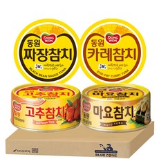 동원 참치 90g 4종 세트 (고추+짜장+카레+참치마요), 4개