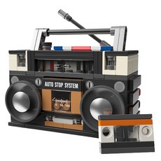 JAKi 復古收音機積木玩具，益智拼裝模型，懷舊經典造型，培養空間概念, JK8215, 1個