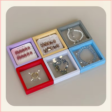 에스앤씨9x9cm 산화방지 악세사리 선물포장 필름 케이스 보관함, 30개, 핑크
