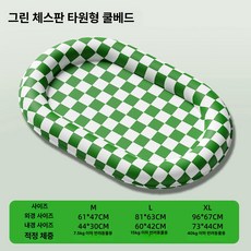 쭈니몰 쿨매트 냉감매트 냉감패드 침대쿨매트 시원한, 1개, 그린 체커보드