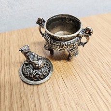 미니 황동 비휴 향로 인센스홀더 해태 액운 액막이 캔들 워머 인테리어 테이블 무드 인센스 홀더 금전운 재물 행운 복권 부적 소품 아로마 향초+글로벌커머스랩벌Shop, 빠른배송