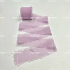 韓國進口 手撕毛邊雪紡緞帶 整卷5碼 - 花藝/捧花/禮品包裝適用, 1個, 065