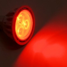 세운상사 컬러전구 mr16 4w 빨간색 파란색 / 할로겐led ledmr16 칼라조명 레드led 블루led, 1개