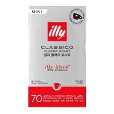 illy 意利 Classico即溶咖啡隨身包, 1g, 70條, 1盒