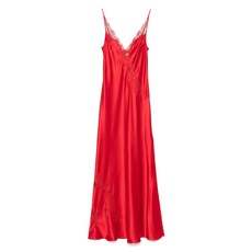 카린길슨 칼레코드리 레이스 실크 트리밍 나이트 드레스