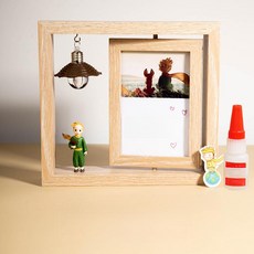 장식 소품 사진 풍경 수정 디스플레이 깃털 촬영 웨딩, 1개, 프레임 - 어린 왕자 [서 있는 버전]