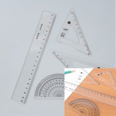 미니 자세트 4P 각도측정 사각자 각도측정기 각도자 문구용자
