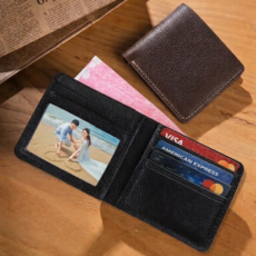 비큐리어스 프리미엄 1층 소가죽(탑그레인) DIY 지갑 만들기 키트, 1개, 미드나잇블랙