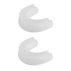 Healvian U자형 칫솔 헤드 2개 전동 칫솔용 부드러운 실리콘 교체품 및 안전한 구강 관리를 위한 유연한 치아 클리닝 액세서리, Healvian U자형 칫솔 헤드 2개, 전동 칫솔용