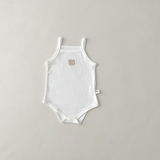 【四口甜】台灣現貨斷貨出清折扣66-100包屁衣小寶專區, 1個, 小熊吊帶包屁衣淺棕80