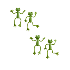 개구리 식물 지지대 거치대 화분 지지대 거치대 귀엽고 튼튼한 정원, 4개