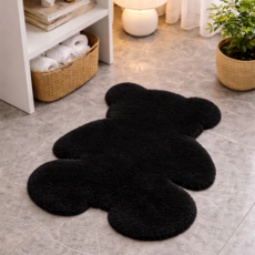 벨라빈 코지 베어 퍼 러그 곰돌이 인테리어 포인트 포토존 거실매트 발매트 단모러그 미니러그