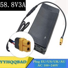 리튬 이온 배터리 팩용 충전기 XT60 커넥터 포함 14S 50.4V 51.8V 3A, 02 유럽 ​​연합