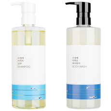 수영에 미치다 수영장 샴푸 500ml + 바디워시 500ml 염소제거 세트, 1세트