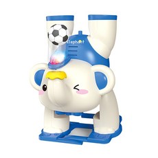 HR 電動倒立吹球象 音樂聲光玩具, 倒立吹球大象(藍)