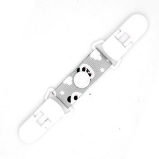 ZOOTime 安撫奶嘴鏈 玩具鏈, 1個, 【單條入】白熊貓雙頭防掉夾