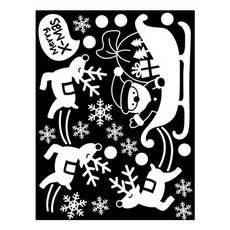 겨울X-MAS 눈꽃스티커 썰매를타고 GDT-818X hib*47362aN, 상세페이지 참조