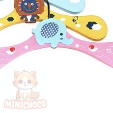 미니초코 펫가구 펫의류 원목 옷걸이 소형 핑크