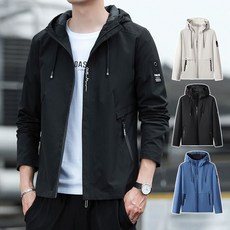 남자 바람막이 러닝 등산 봄점퍼 윈드브레이커 3컬러 바람막이 러닝 운동복 등산 봄점퍼 후드 트랙 남성 dew+6972Yf