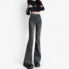 lofei 겨울 여성 하이웨이스트 스판 슬림핏 데님팬츠 KZ02