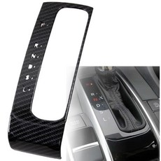 一入 光澤 碳纖紋 字母款 換檔面板指示器 黏貼式安裝 附背膠 ABS 塑膠 適合 16-20 Civic, 1個