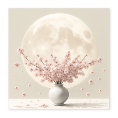 네모아트 돈들어오는 달항아리 그림 액자 꽃그림 인테리어 풍수 거실 집들이선물 캔버스액자