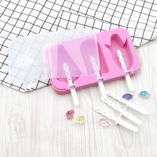 冰格模具 硅膠冰淇淋模具 食品級冰棍模具 卡通冰糕模具 奶酪冰格 自制冰激凌模具, 1個, 粉色, 西瓜玉米雪糕