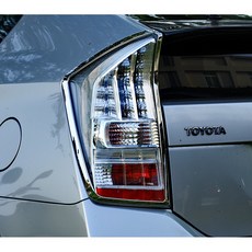 圓夢工廠 Toyota Prius 3代 2009 2012 改裝 鍍鉻銀 車燈框飾貼 後燈框 尾燈框, 1個