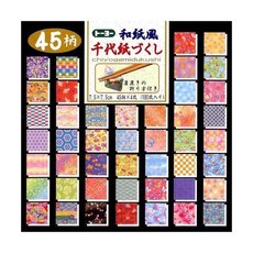 종이접기 무늬 선물 세트치요가미 45가지 다양한 패턴 각 4장 총 180장 7.5cm x