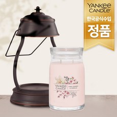 양키캔들 정품 시그니처 자캔들(L)&허리케인 워머세트(전구2개), 허리케인 빈티지, 펌킨바나나스콘(JL)