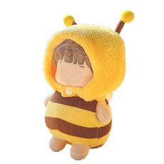 인형 옷 교체 복장 만화 꿀벌 점프수트 색상 변경 드레싱 게임, 1.bee-10cm, 1개