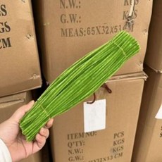 100入超密金蔥扭扭棒 - DIY手工藝材料包 (台灣發票快速出貨), 14.約100入 淺軍綠, 1個