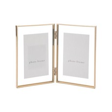 프리미엄 실버 25.4x30.5cm(10x12인치) 플로팅 프레임 2팩 사진 사이즈(21.6x27.9cm(8.5x11인치) 20.3x25.4cm(8x10인치) 아름다운 금속, 4x6''For 3.5x5''Double, 골드
