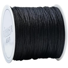 精選72號玉線手工編織繩：DIY手鍊項鍊吊墜編繩材料，多色可選, 72號玉線黑色45米送20顆珠子, 1個