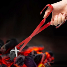 캠핑용 숯 집게 가벼운 안전 불멍 바베큐용 숯 집게 대형 장작 피우기 내구성 강한 용품 도구