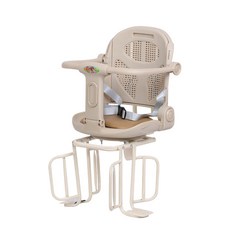 跨境廠家直供兒童安全座椅 自行車電瓶車後置 帶音樂燈光可躺座椅, 1個, 咖色Y51:1個