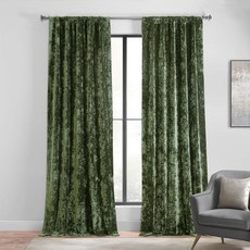 HPD Half Price Drapes Lush Crush 벨벳 커튼 - 침실 및 거실용 길이 304.8cm(120인치) 암막 커튼 고급스러운 룩 로드 포켓 디자인 (패널
