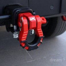 견인고리 리시버 히치핀 결쇠 트레일러 견인볼, 32톤 레드+패스너+금속덮개