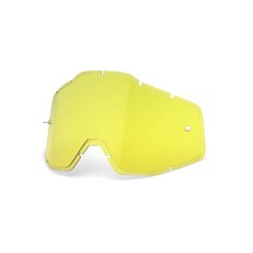 100% 100프로 고글 교체용 인젝티드 렌즈 레이스크래프트 아쿠리 스트레이터 모음, HD 옐로우, 1개
