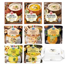 폰타나 즉석스프 5종 + 오뚜기 즉석스프 3종 + 마더비 물티슈, 1세트