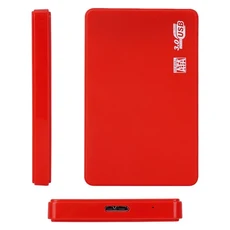 외장하드 케이스 5인치 SATA 인클로저 HDD SSD 모바일, 빨간색, 1개, 빨간색