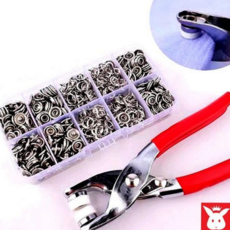 똑딱이 단추 수예용 공예 핸드메이드 스냅 단추 부자재 키트 가시 아동복 펀칭기 아기옷 집게 수동 수선