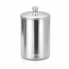 품앤판 스테인리스 냄새차단 뚜껑 재떨이, 1개, 실버